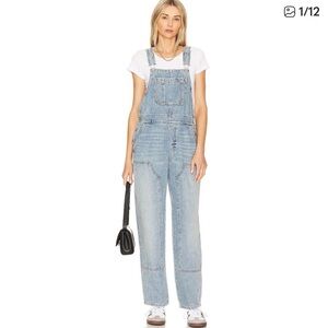 Pistola Arden Denim Straight-Leg Overalls In Aloha